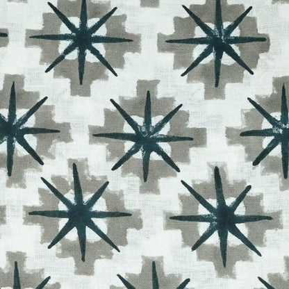 Crimsa Geometric Block Print Linen Fabric