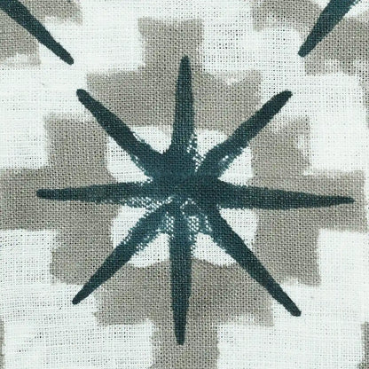 Crimsa Geometric Block Print Linen Fabric