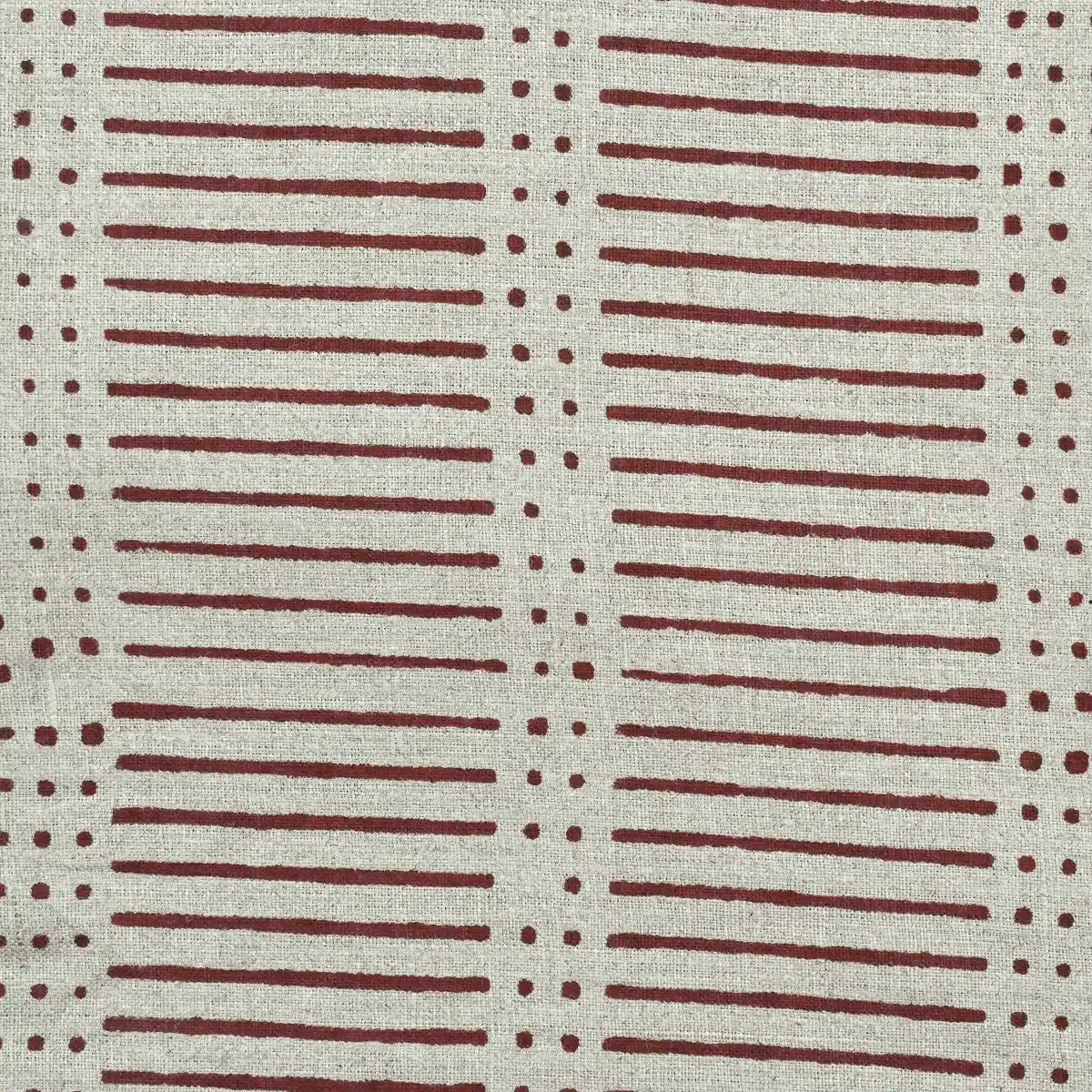 Ecurb Geometric Hand block Print Linen Fabric