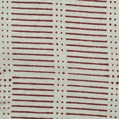 Ecurb Geometric Hand block Print Linen Fabric