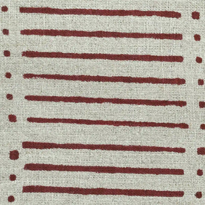 Ecurb Geometric Hand block Print Linen Fabric