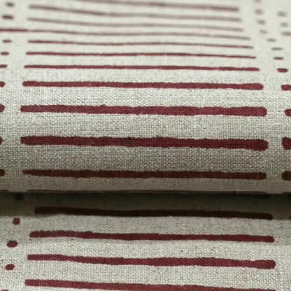 Ecurb Geometric Hand block Print Linen Fabric