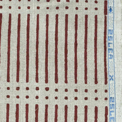 Ecurb Geometric Hand block Print Linen Fabric