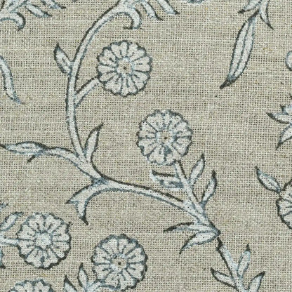 Ydorb Floral Hand Block Print Linen Fabric