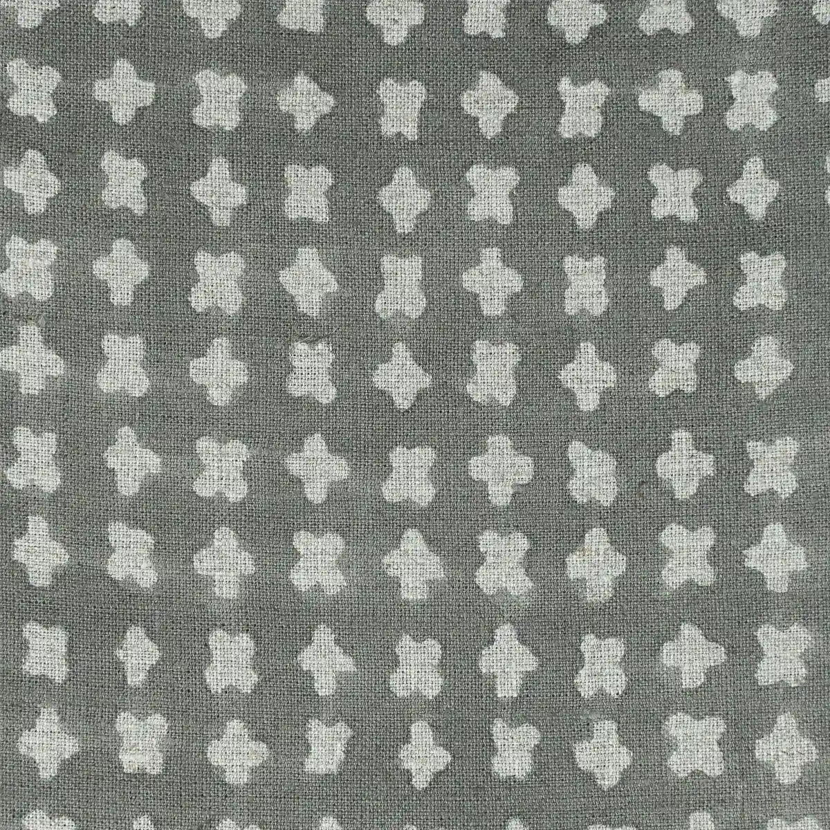 Enoki Geometric Block Print Linen Fabric