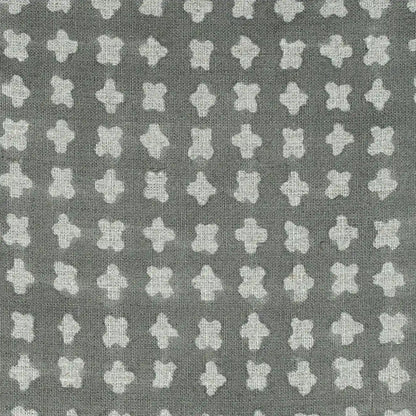 Enoki Geometric Block Print Linen Fabric