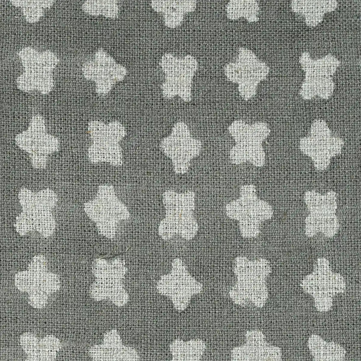 Enoki Geometric Block Print Linen Fabric