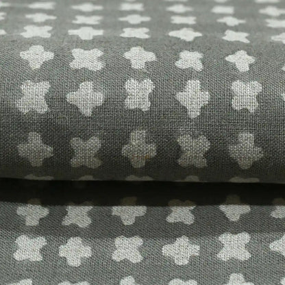 Enoki Geometric Block Print Linen Fabric