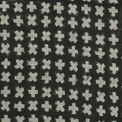Enoki Geometric Block Print Linen Fabric