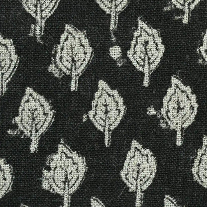 Trocn Botanical Block Print Linen Fabric