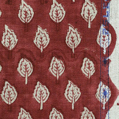 Trocn Botanical Block Print Linen Fabric
