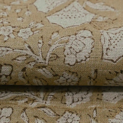 Aidyl Floral Hand Block Linen Fabric