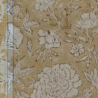 Aidyl Floral Hand Block Linen Fabric