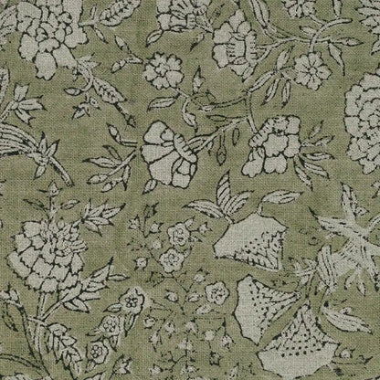 Aidyl Floral Hand Block Linen Fabric