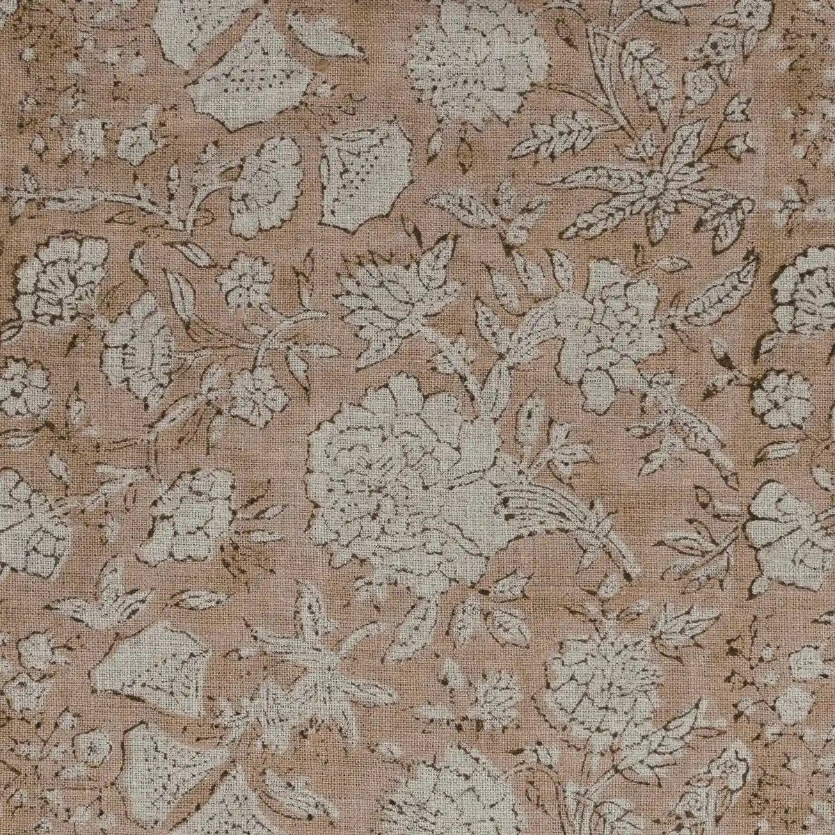 Aidyl Floral Hand Block Linen Fabric