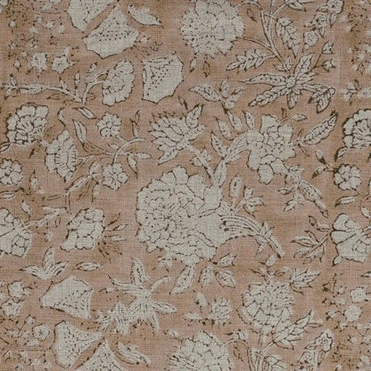 Aidyl Floral Hand Block Linen Fabric