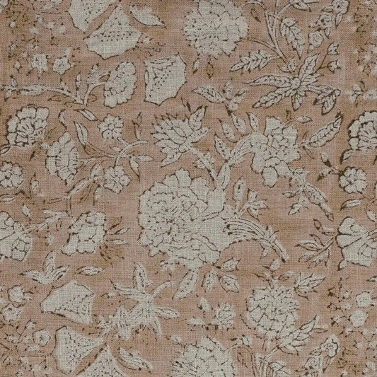 Aidyl Floral Hand Block Linen Fabric
