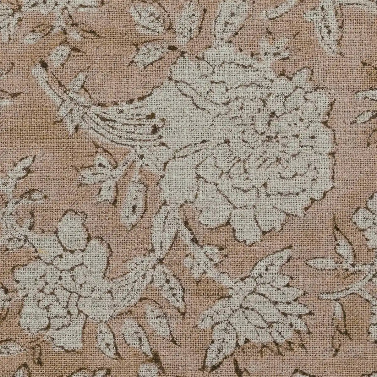 Aidyl Floral Hand Block Linen Fabric