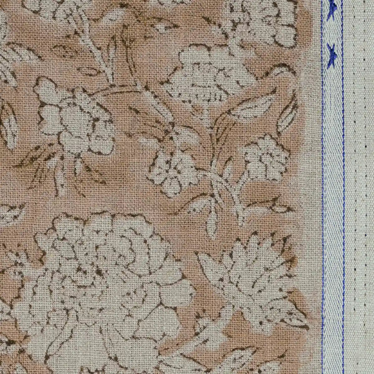 Aidyl Floral Hand Block Linen Fabric