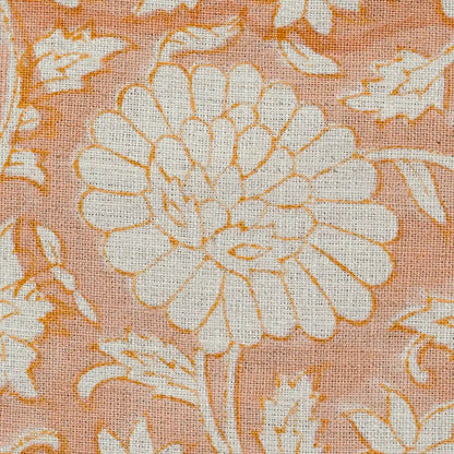 Lillian Floral Block Print Linen Fabric