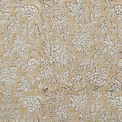 Yrrah Floral Block Print Linen Fabric