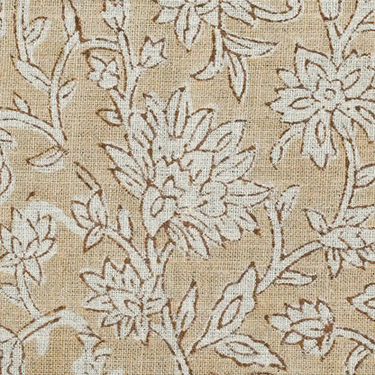 Yrrah Floral Block Print Linen Fabric