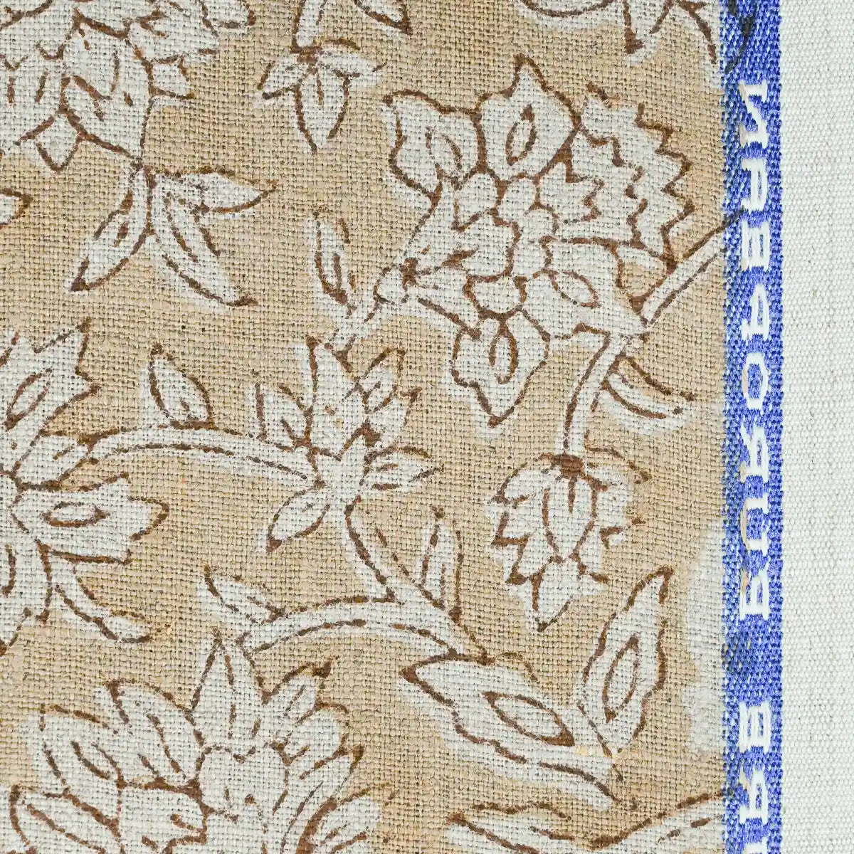 Yrrah Floral Block Print Linen Fabric