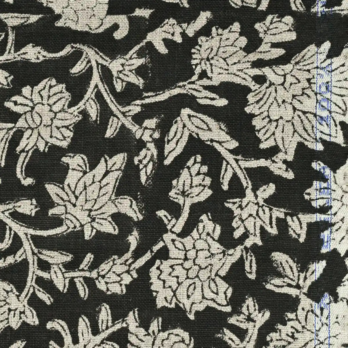 Yrrah Floral Block Print Linen Fabric