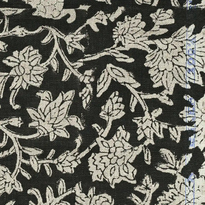 Yrrah Floral Block Print Linen Fabric