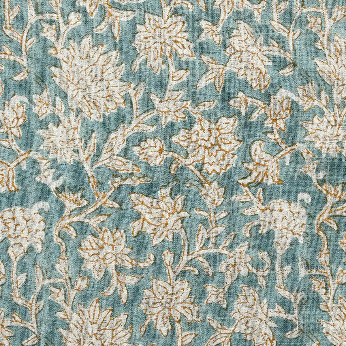 Yrrah Floral Block Print Linen Fabric