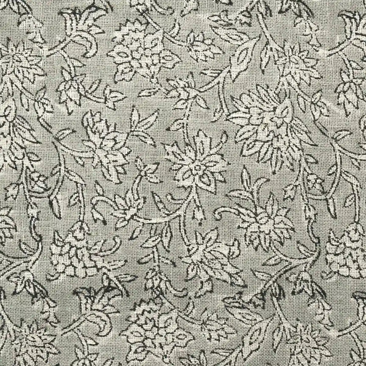 Yrrah Floral Block Print Linen Fabric