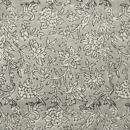 Yrrah Floral Block Print Linen Fabric