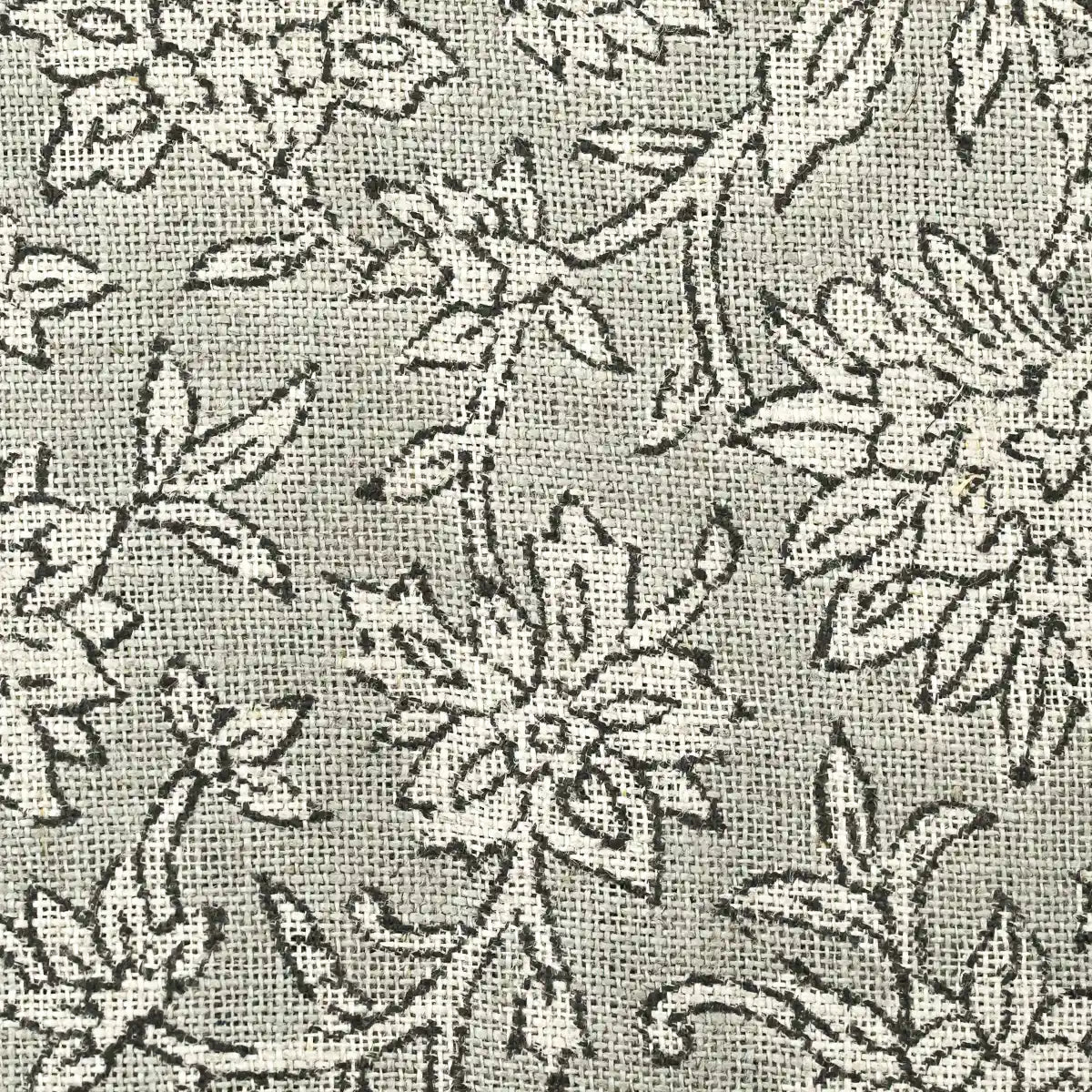 Yrrah Floral Block Print Linen Fabric