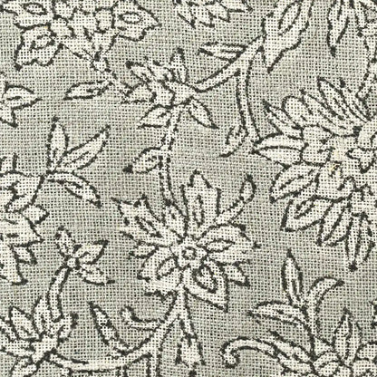 Yrrah Floral Block Print Linen Fabric