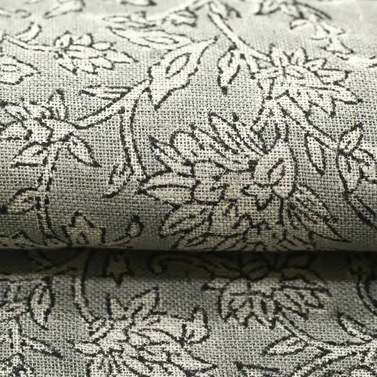 Yrrah Floral Block Print Linen Fabric