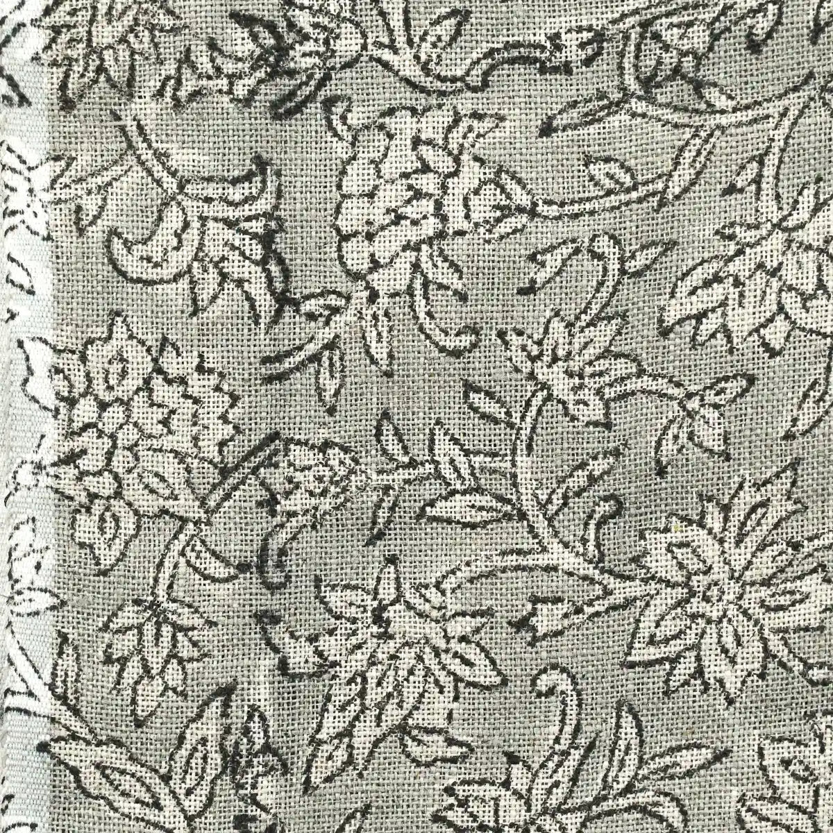 Yrrah Floral Block Print Linen Fabric