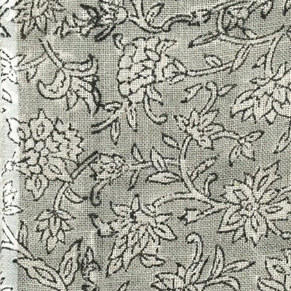 Yrrah Floral Block Print Linen Fabric