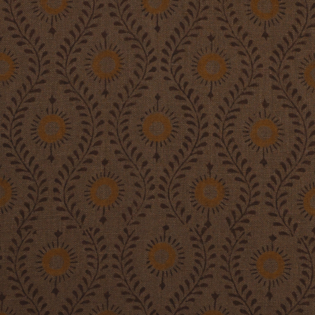 Yoffro Floral Block Print Solid Linen Fabric