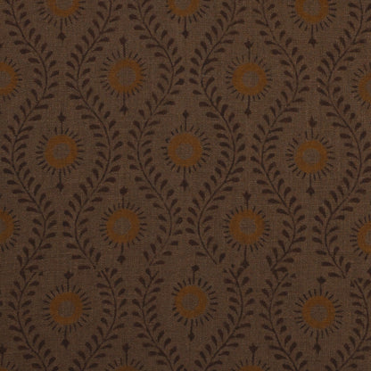 Yoffro Floral Block Print Solid Linen Fabric