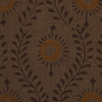 Yoffro Floral Block Print Solid Linen Fabric