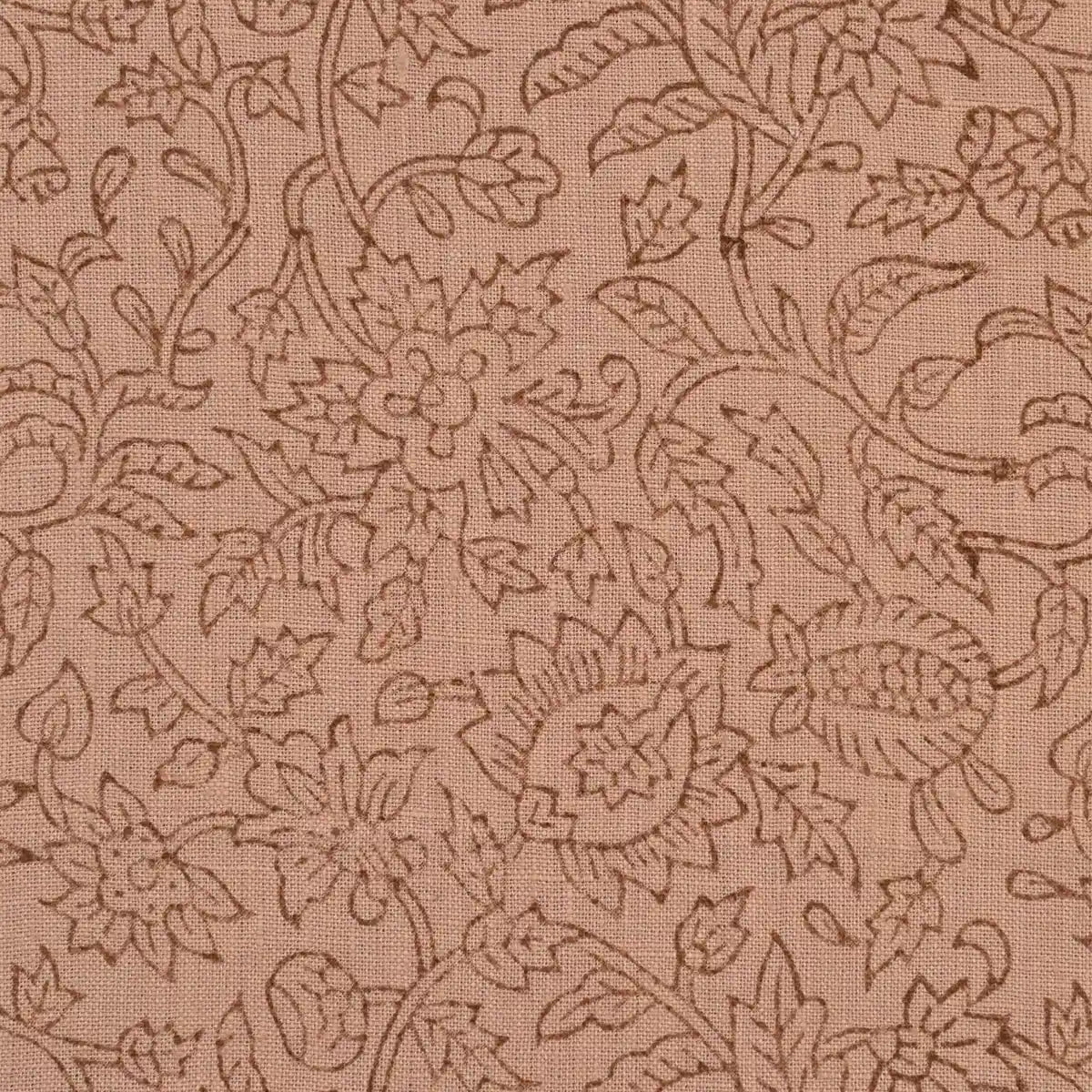 Vines Rust Linen Fabric