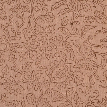 Vines Rust Linen Fabric