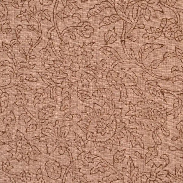 Vines Rust Linen Fabric
