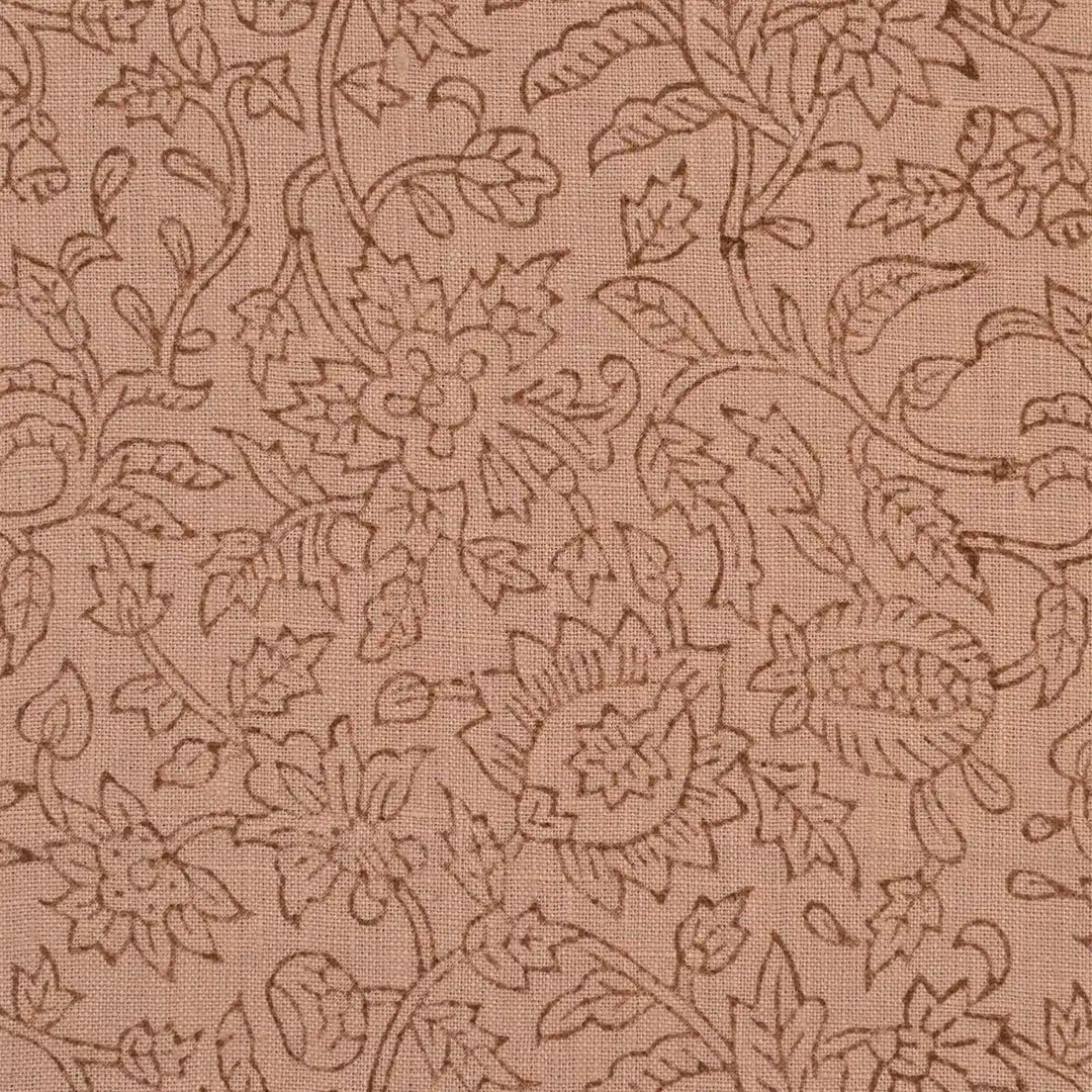 Vines Rust Linen Fabric