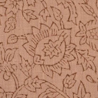 Vines Rust Linen Fabric