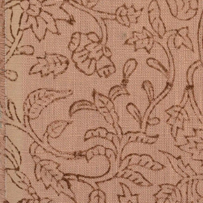 Vines Rust Linen Fabric
