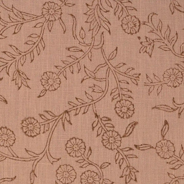 Lush Veil Coral Linen Fabric