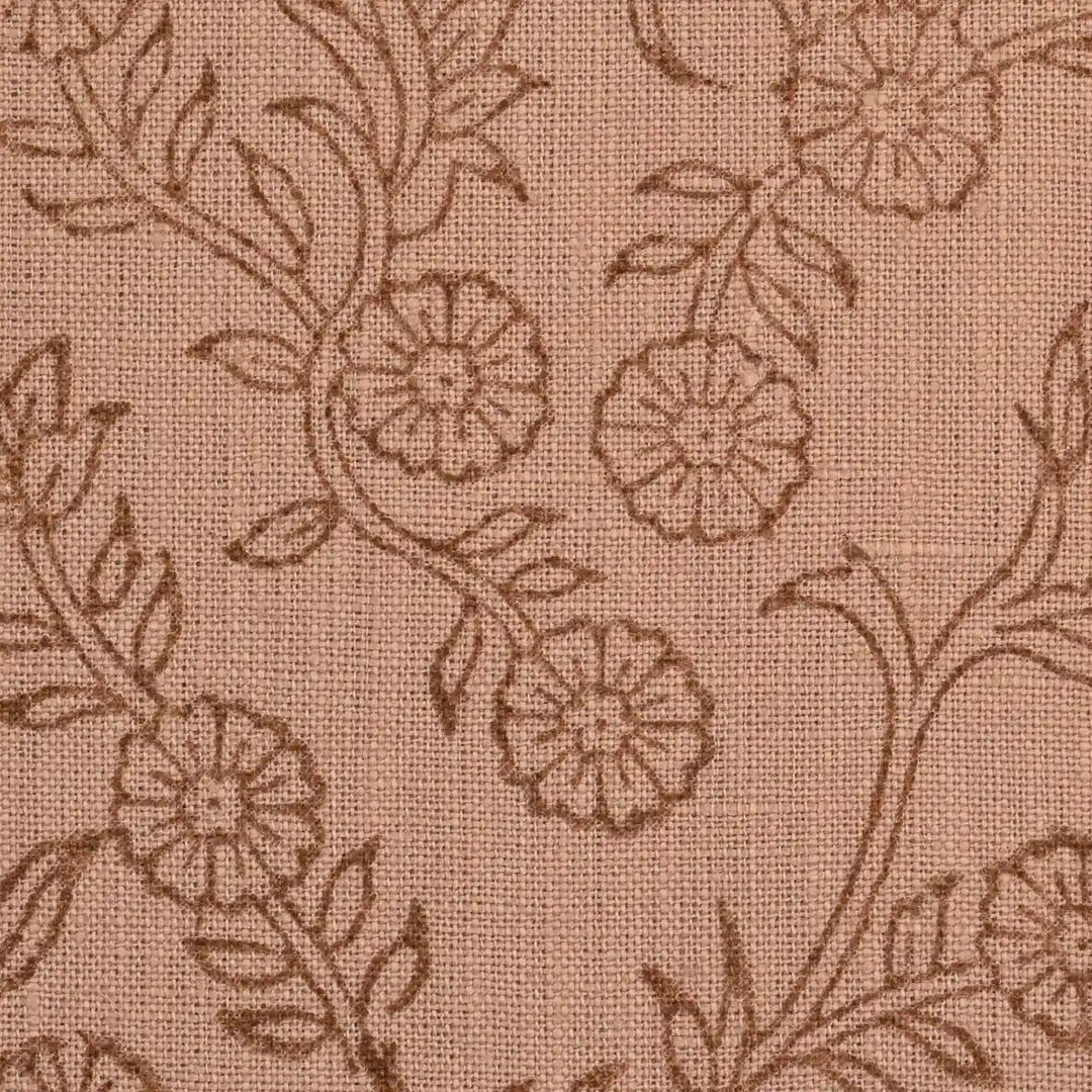 Lush Veil Coral Linen Fabric