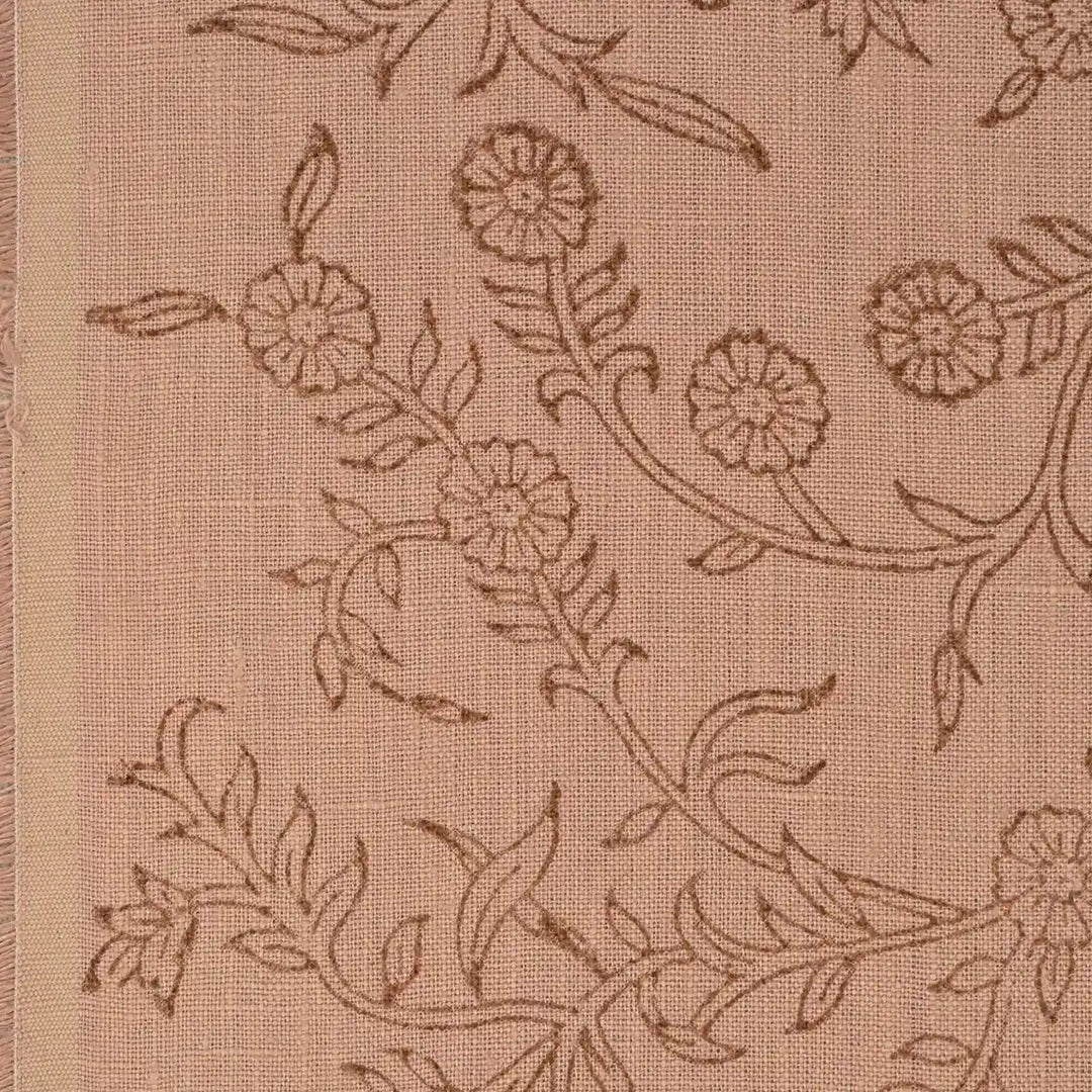 Lush Veil Coral Linen Fabric
