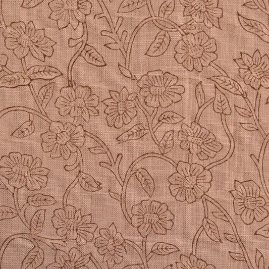 Petal Breeze Plum Linen Fabric